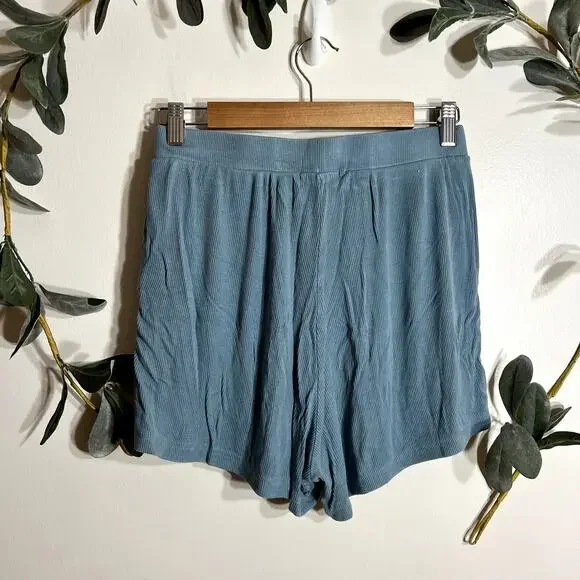 Sweet Romeo Blue Ribbed Short Set - Picture 7 of 9